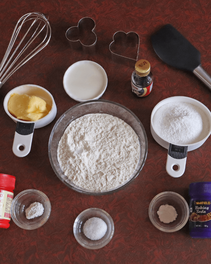 Ingredients for Air Fryer Sugar Cookies