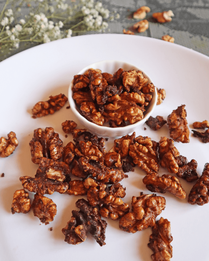 Air fryer candied walnuts