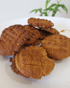 Air fryer peanut butter cookies