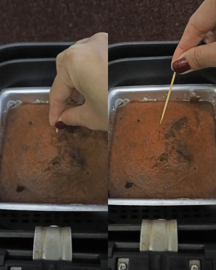 Banana bread batter folded together in a bowl
