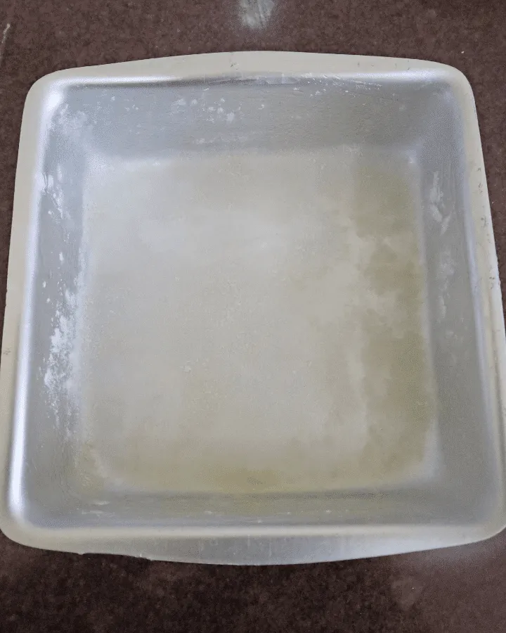 A small oven-safe dish greased and floured for banana bread