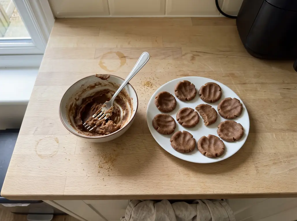 Cinnamon swirl paste of butter, brown sugar, cinnamon and flour mashed thick in a bowl