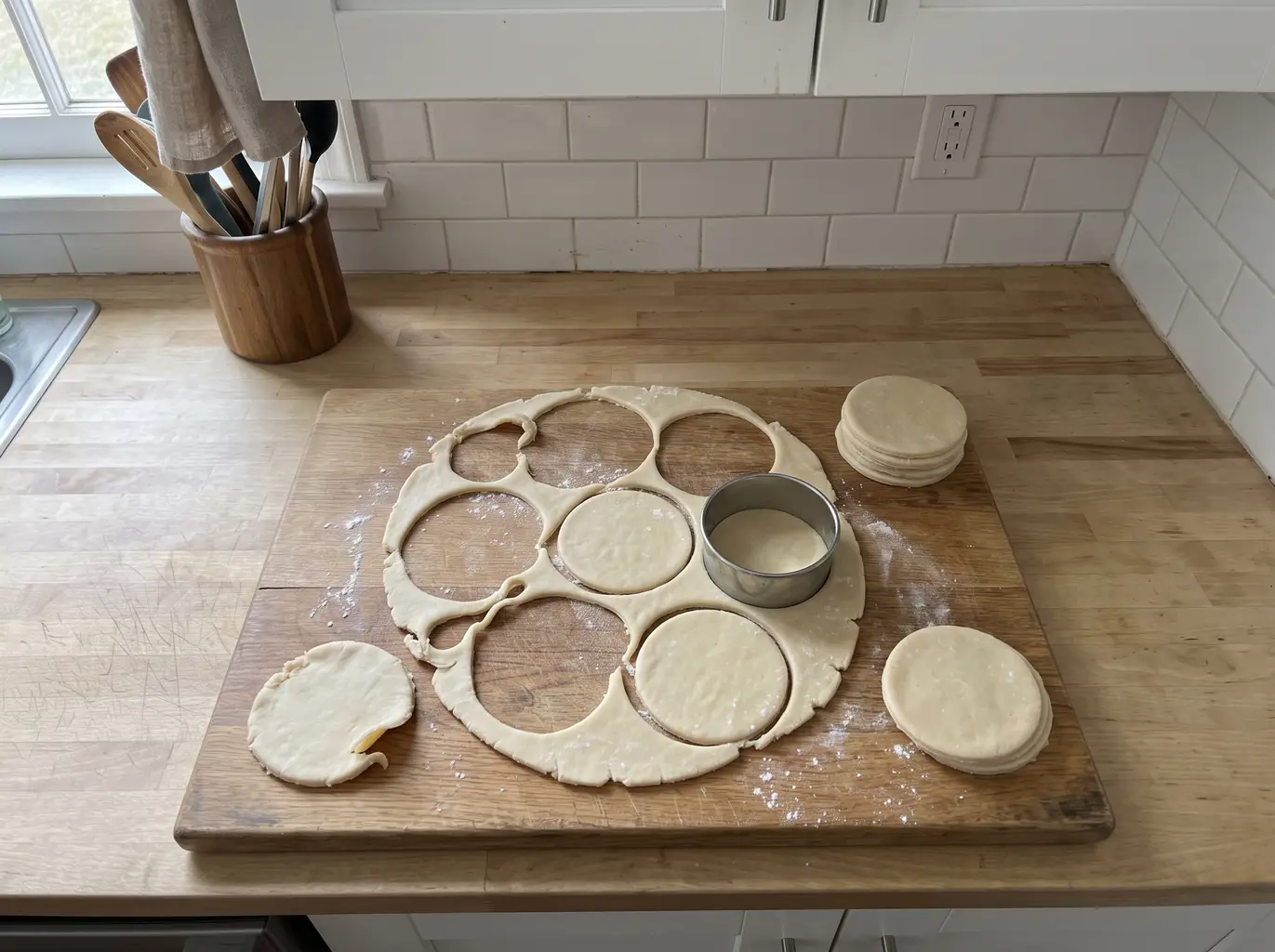 Pie crust cut into four-inch rounds