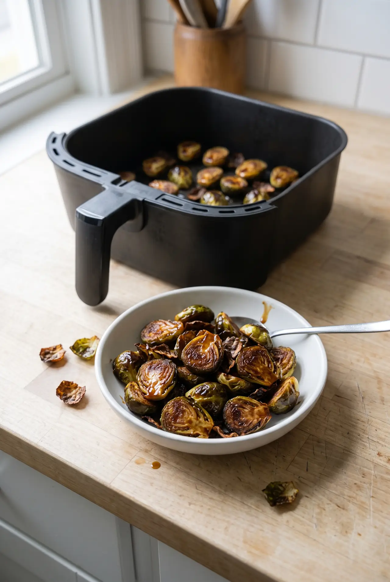 Crispy air fryer Brussels sprouts