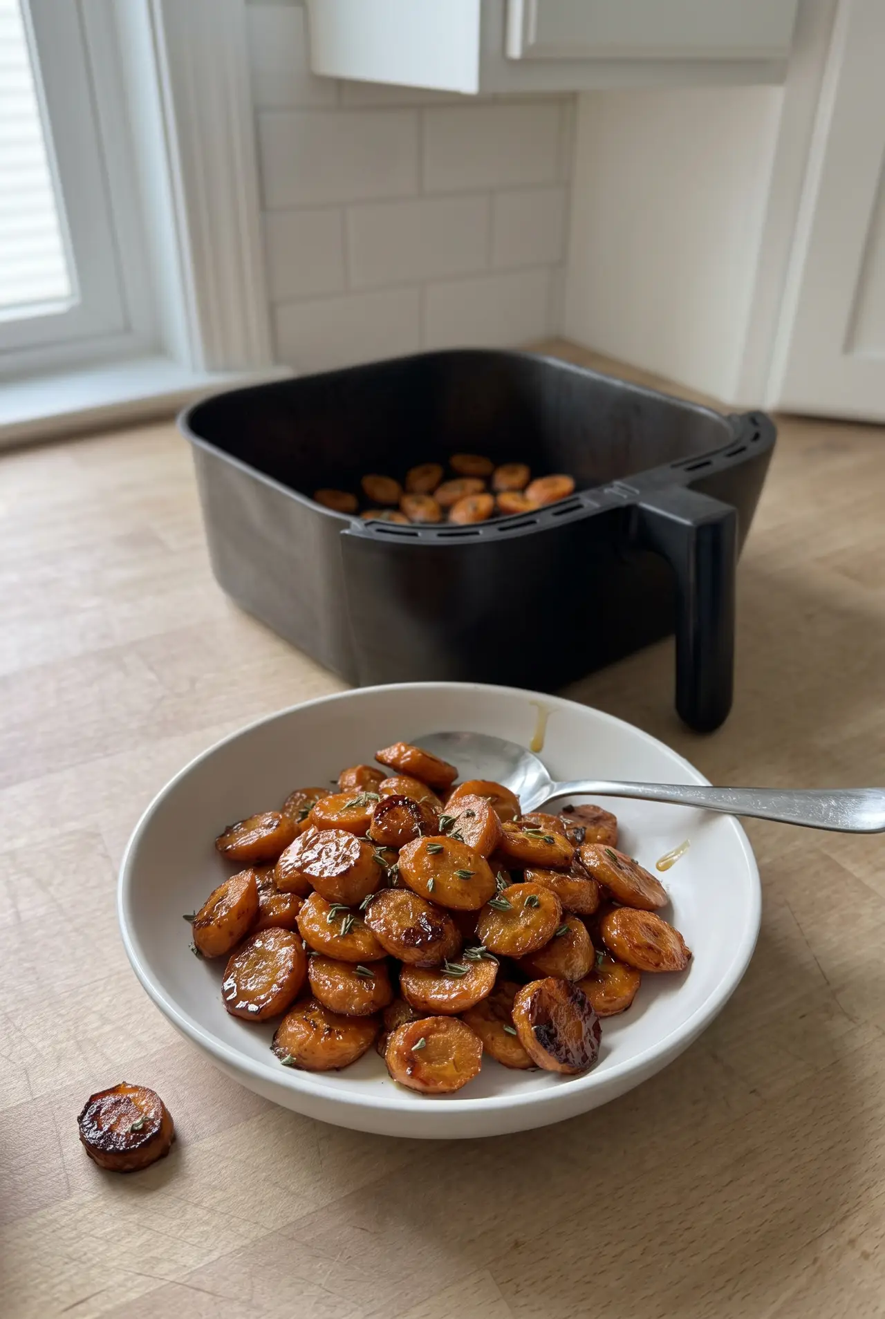 Honey-glazed air fryer carrots
