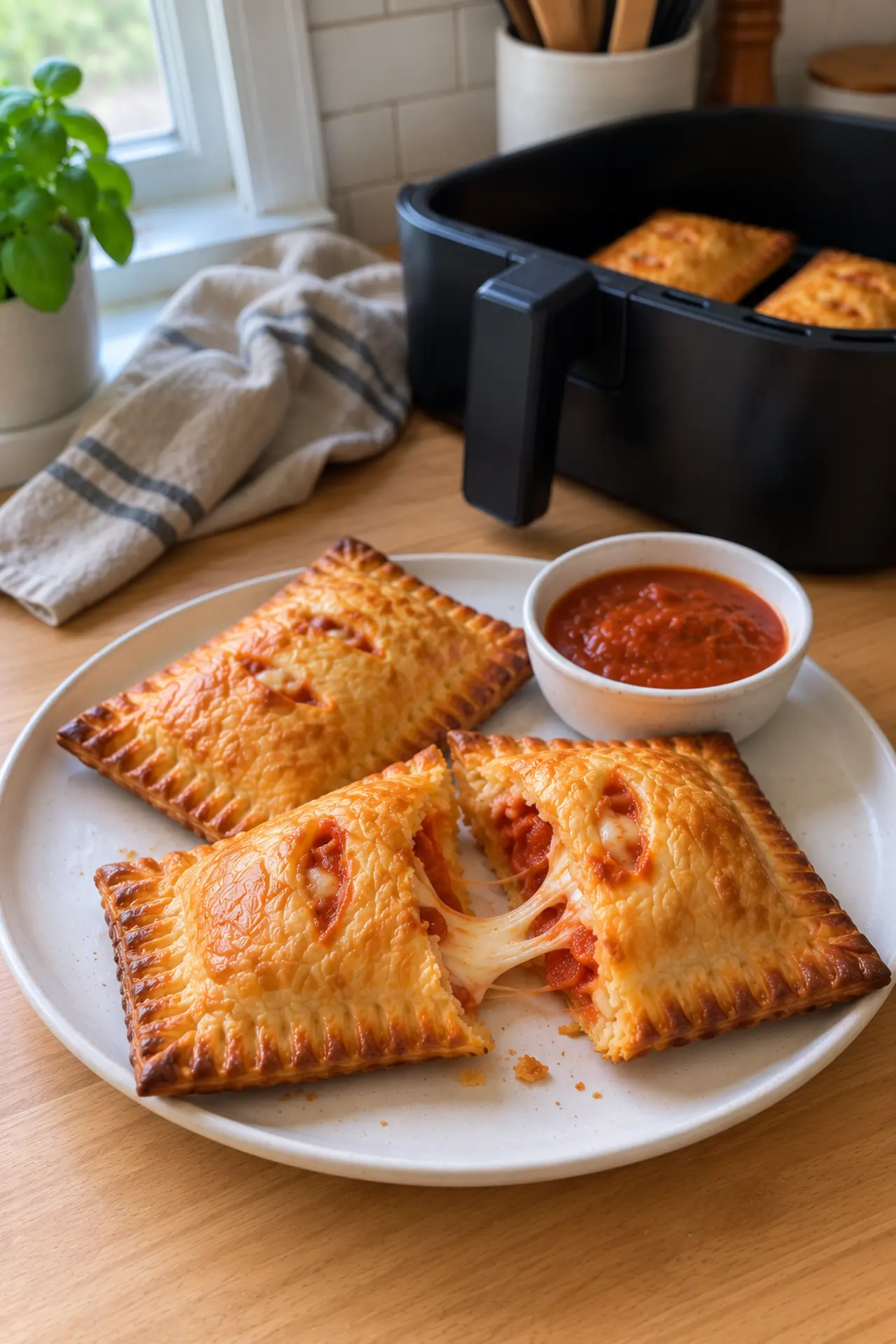 Air fryer Hot Pockets with a molten center