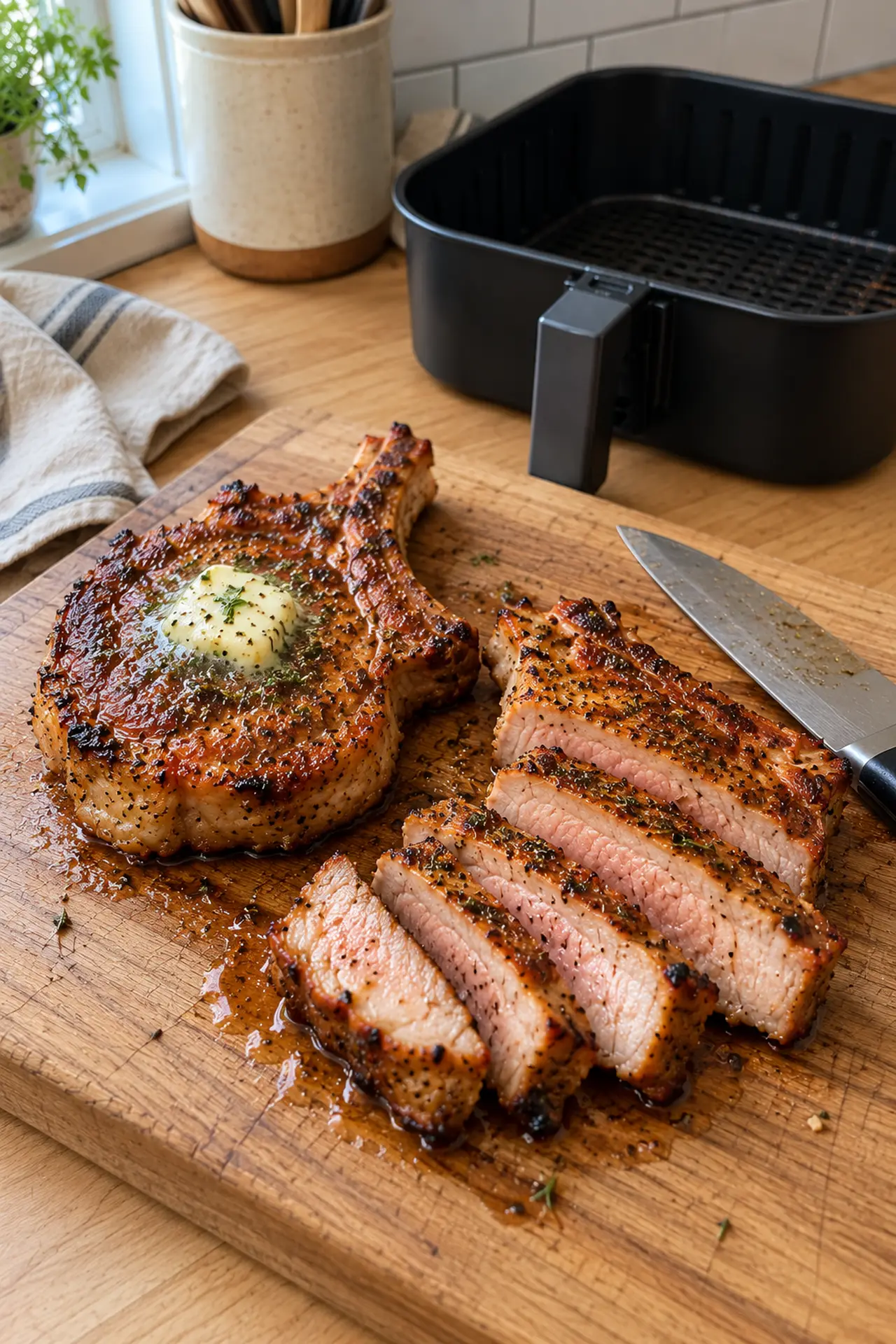 Air Fryer Bone-In Pork Chops