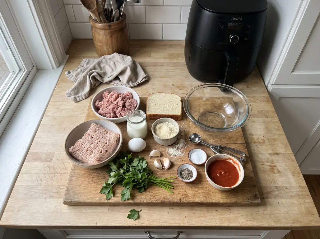 Air fryer meatball ingredients