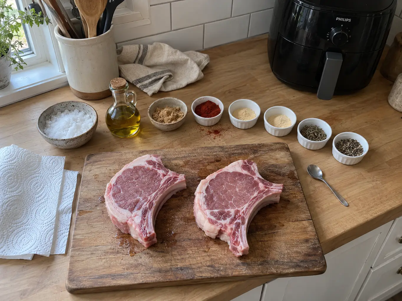 Bone-in pork chop ingredients