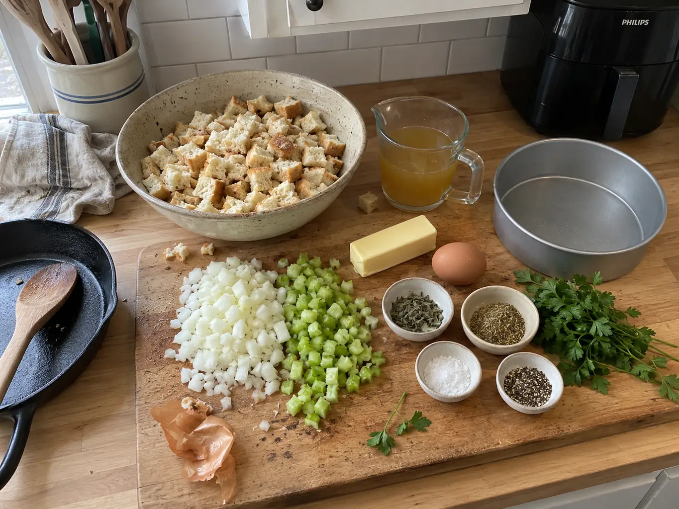 Air fryer stuffing ingredients